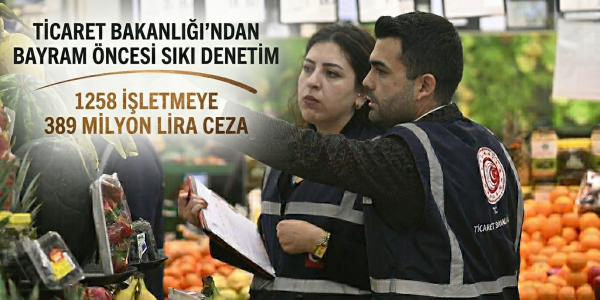 Ticaret Bakanlığı’ndan Bayram Öncesi Sıkı Denetim: 1258 İşletmeye 389 Milyon Lira Ceza